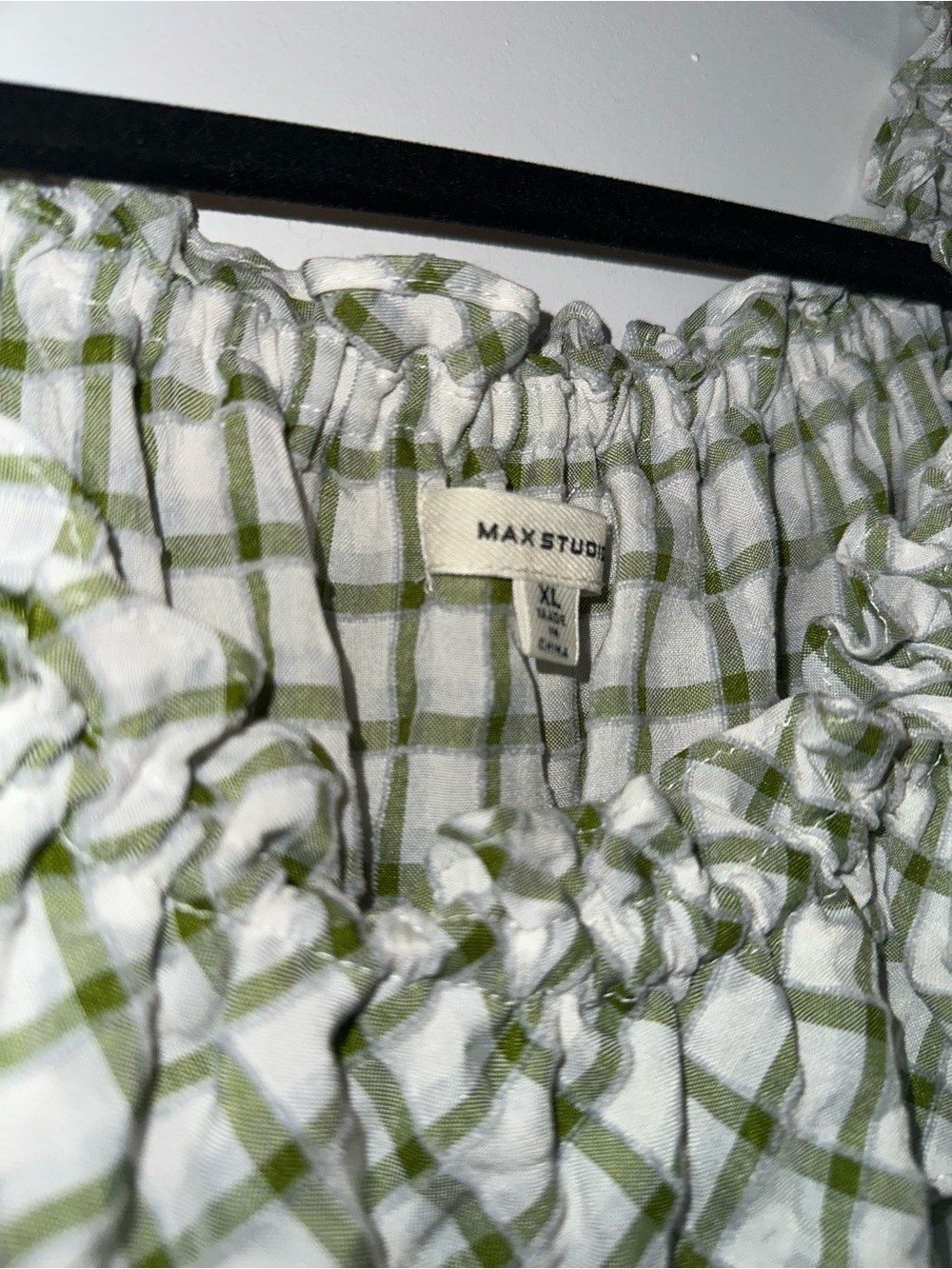 MAX STUDIO Sage Green Midi Dress Ruffle Hem XL NWOT Cottagecore - Picture 12 of 12